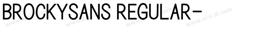 BrockySans Regular字体转换